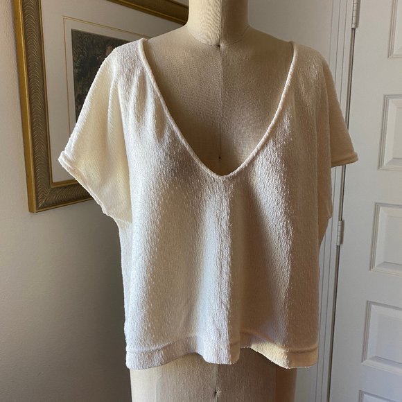 Free People Tops - Free People Soft Boucle V Neck Top